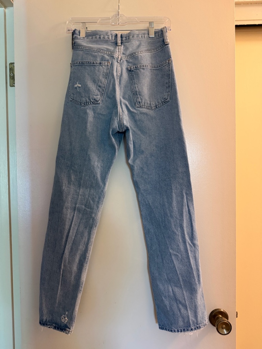 Agolde Light Blue Distressed 90s Jeans - Picture 2 of 6